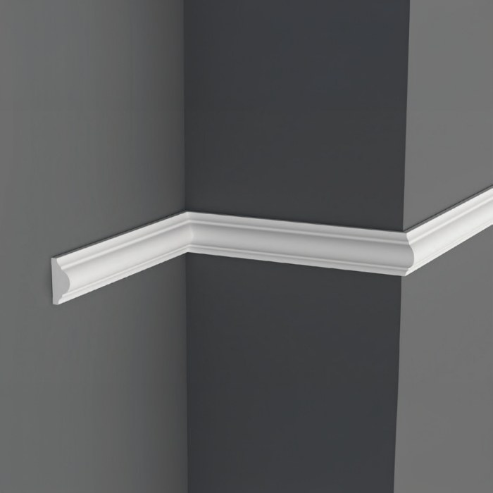 1.5" Paintable and Durable White Wall Molding ABC-4016