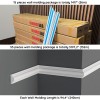 1.5" Paintable and Durable White Wall Molding ABC-4016