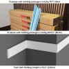 2.3" Paintable White Wall Molding DSK-6010