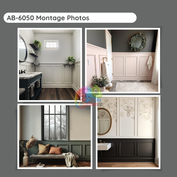 2.3" Paintable and Waterproof Wall Molding AB-6050