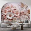 3D Pink Butterfly Wall Mural | Embossed Wallpaper YF-00885