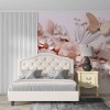 3D Pink Butterfly Wall Mural | Embossed Wallpaper YF-00885