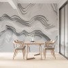 3D Abstract Wave Wallpaper | Modern Textured Mural YMO-05056