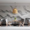 3D Abstract Wave Wallpaper | Modern Textured Mural YMO-05056
