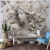 3D Butterfly Woman Wallpaper - Sculptural Wall Art YK-02385