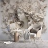 3D Butterfly Woman Wallpaper - Sculptural Wall Art YK-02385