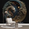 3D Dragon Wall Mural, Mythological Decor YT-00129