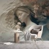 3D Woman Art Wallpaper | Embossed Illusion YK-02542