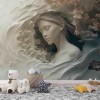 3D Woman Art Wallpaper | Embossed Illusion YK-02542