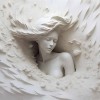 3D Woman Wall Art | Embossed Illusion YK-00893