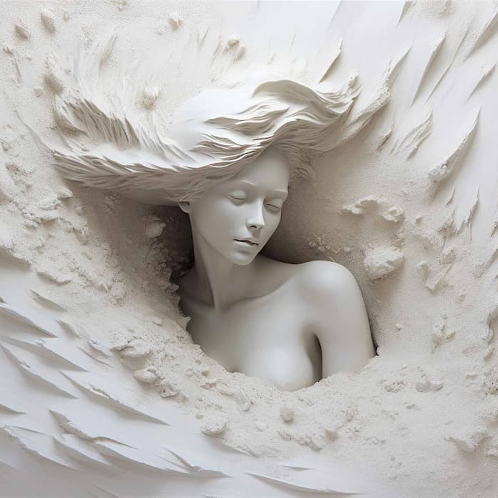 3D Woman Wall Art | Embossed Illusion YK-00893