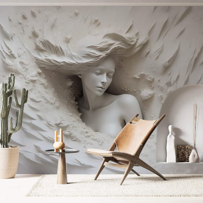 3D Woman Wall Art | Embossed Illusion YK-00893