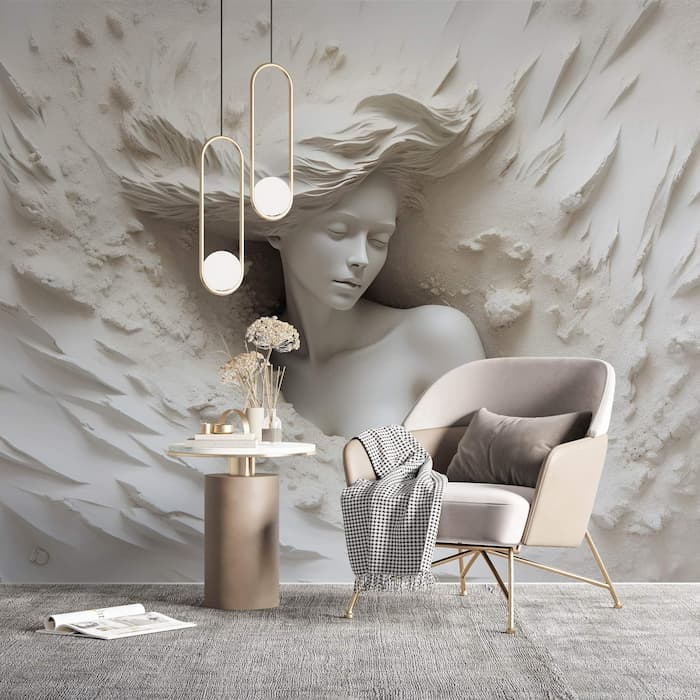 3D Woman Wall Art | Embossed Illusion YK-00893