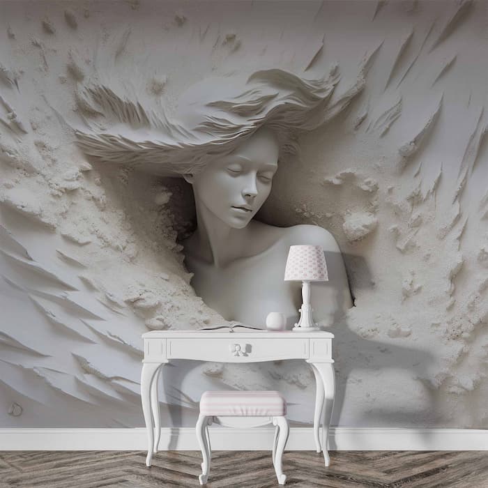 3D Woman Wall Art | Embossed Illusion YK-00893