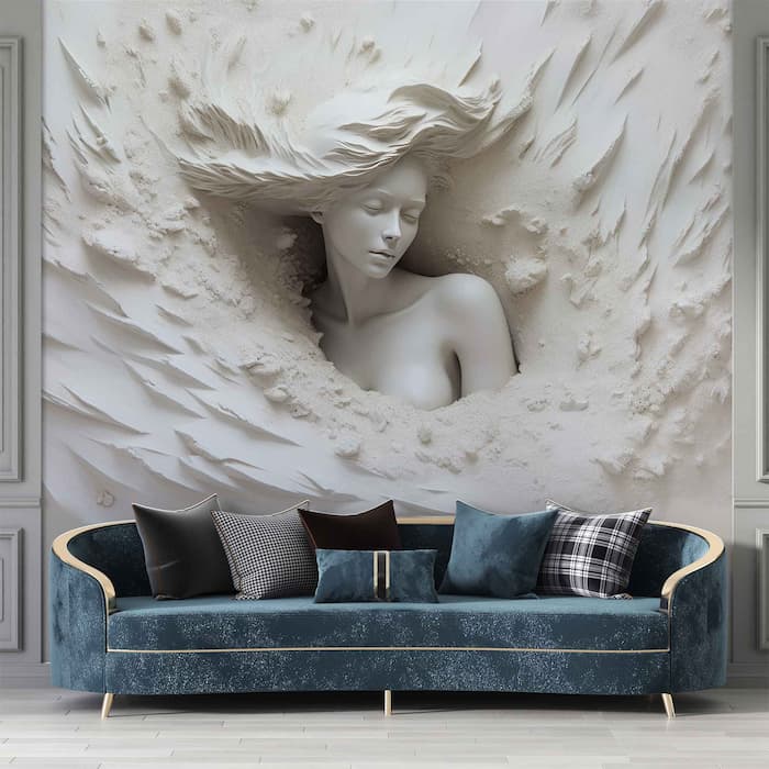 3D Woman Wall Art | Embossed Illusion YK-00893