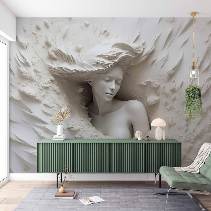 3D Woman Wall Art | Embossed Illusion YK-00893