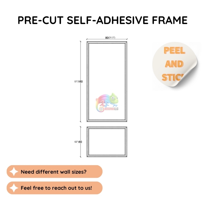 Self-Adhesive Wall Panels | Paintable Frame Set CST-002