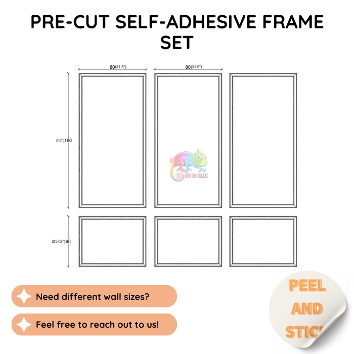 Self-Adhesive Wall Panels | Paintable Frame Set CST-002