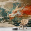 Chinese Dragon Chinoiserie Wallpaper - Elegant Wall Mural YCO-03005