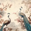 Chinoiserie Peacock Wallpaper | Bird Mural YH-02293