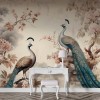 Chinoiserie Peacock Wallpaper | Bird Mural YH-02293