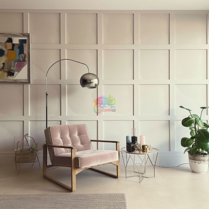 DIY Grid Accent Wall | Pre-Cut Decorative Panel Kit CST-004