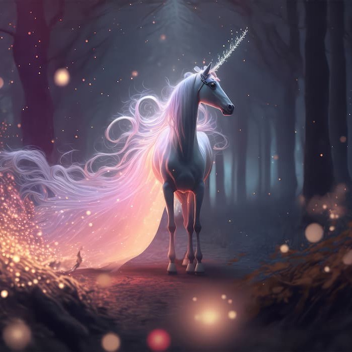 Beautiful Unicorn Wall Mural | Fairy Decor YCO-00009