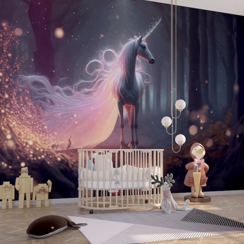 Beautiful Unicorn Wall Mural | Fairy Decor YCO-00009