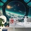 Galaxy Window Wallpaper | Spacecraft Wall Décor YU-00750