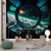 Galaxy Window Wallpaper | Spacecraft Wall Décor YU-00750