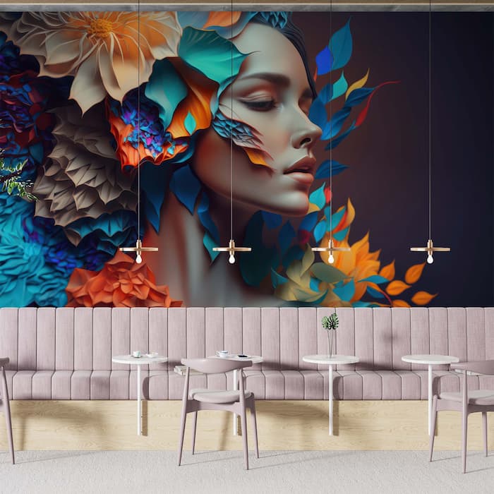 Hair Salon Wallpaper | Beauty Wall Décor YK-00771