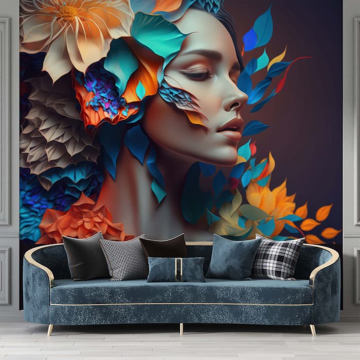 Hair Salon Wallpaper | Beauty Wall Décor YK-00771