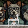 Trendy Dog Wallpaper | Hipster Animal Wall Art YH-00829-2