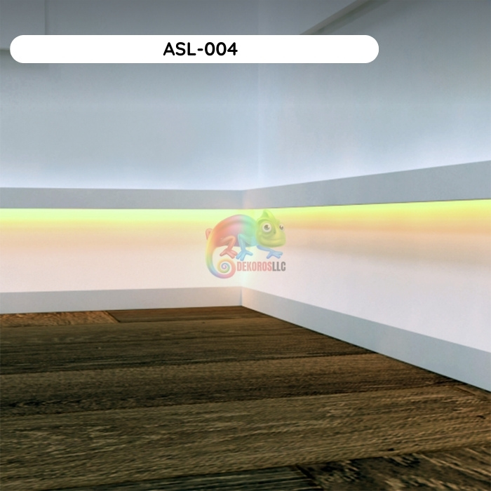 Indirect LED Lighting Skirting Boards ASL-004 (94.4x4.3x0.9")