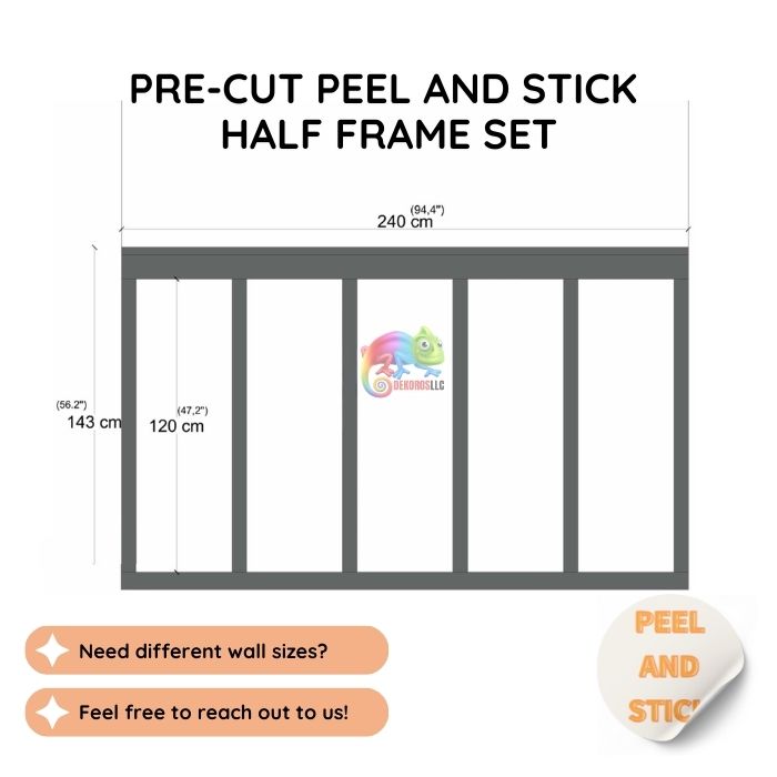 Board And Batten Wall Molding Kit Pre-Cut Wainscotings CST-009