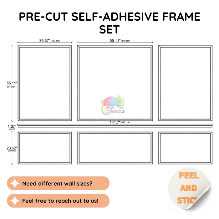 Pre-Cut Wall Molding Kit | Effortless Wall Trim Set CST-021