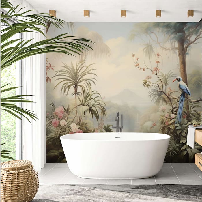 Tropical Jungle Wall Mural | Scenic Landscape Wallpaper YD-02374