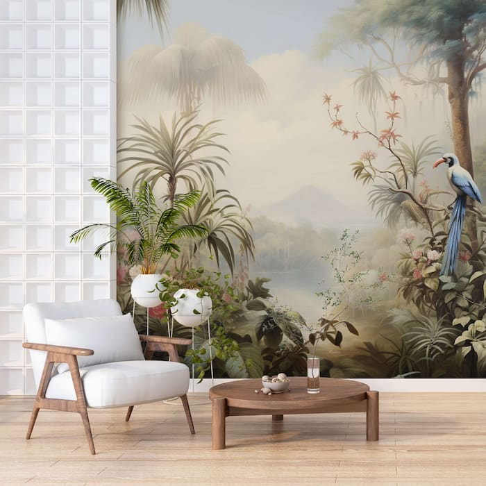 Tropical Jungle Wall Mural | Scenic Landscape Wallpaper YD-02374
