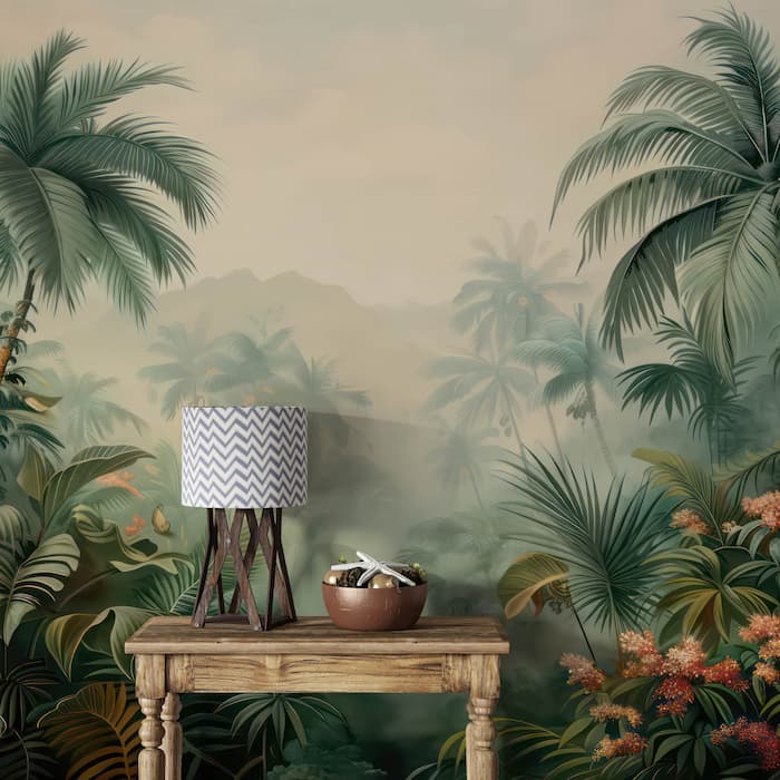 Tropical Palm Leaf Mural | Jungle Wallpaper Decor YD-02549