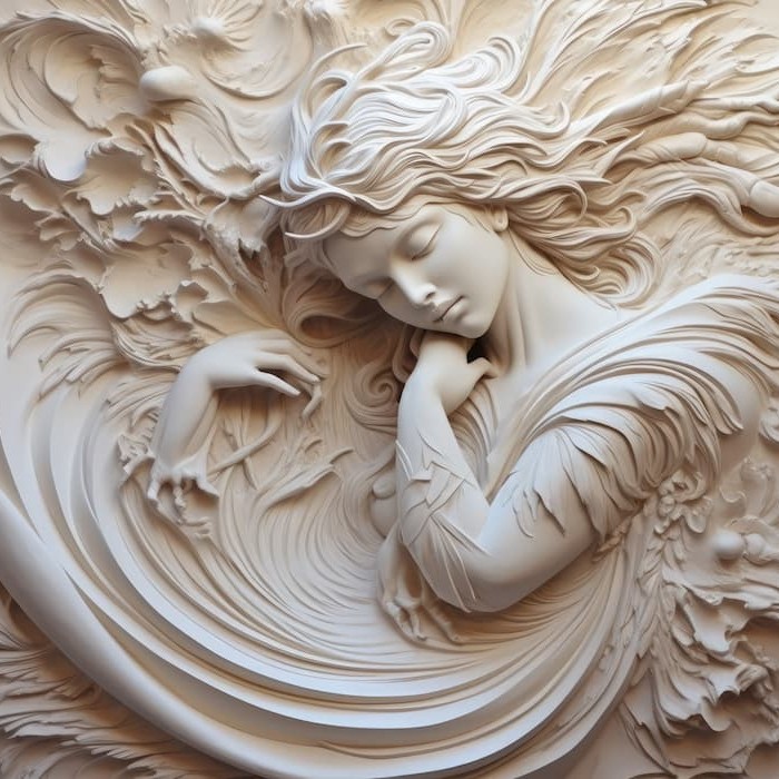 Venus Sculpture Mural | Roman Goddess Wallpaper YF-02473