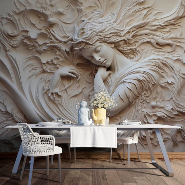 Venus Sculpture Mural | Roman Goddess Wallpaper YF-02473