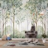 Watercolor Forest Mural | Jungle Nursery Wallpaper YCO-02525