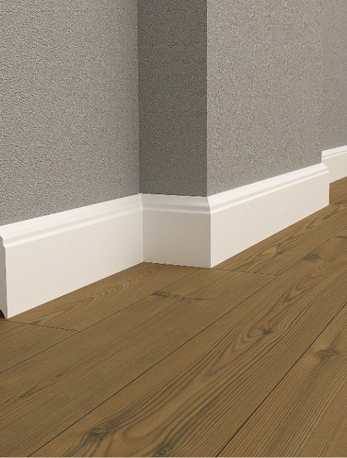 White Skirting Board for Stylish Interior DSK-8015  (94.4x3.1x0.59")