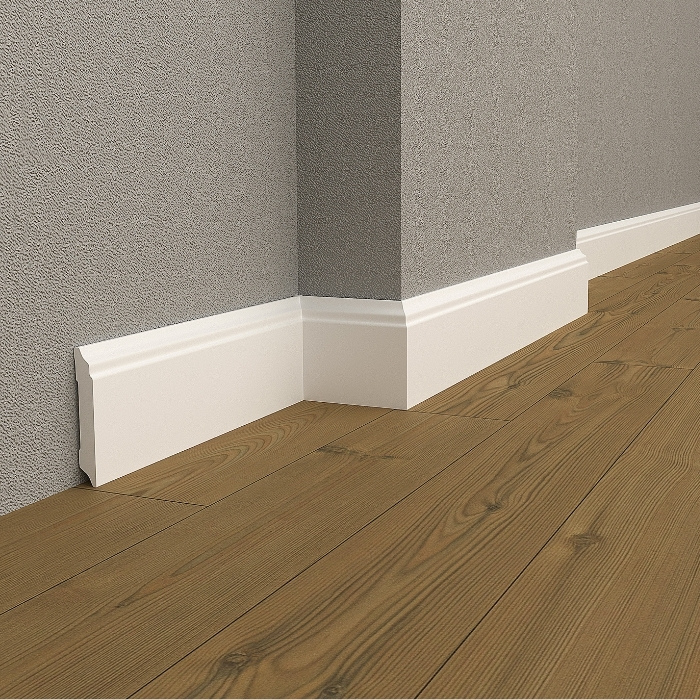 White Skirting Board for Stylish Interior DSK-8015  (94.4x3.1x0.59")