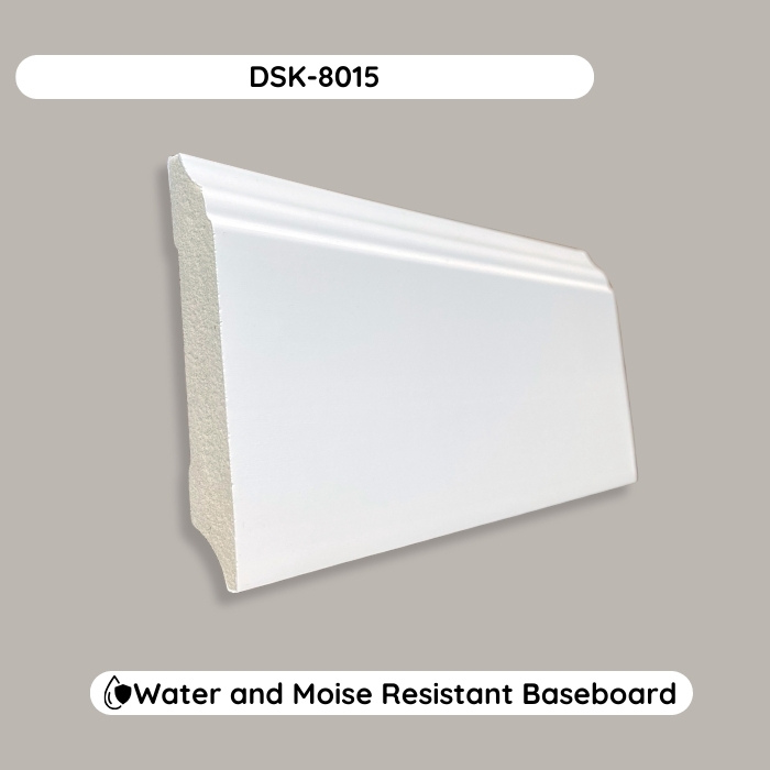 White Skirting Board for Stylish Interior DSK-8015  (94.4x3.1x0.59")