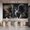 Artistic Coffee Shop Wallpaper | Stylish People Design YC-00196