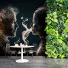 Artistic Coffee Shop Wallpaper | Stylish People Design YC-00196