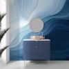 Coastal Blue Wave Wallpaper | Ocean Mural YM-02572