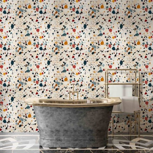 Colorful Terrazzo Wallpaper | Rainbow Mural YDT-02536