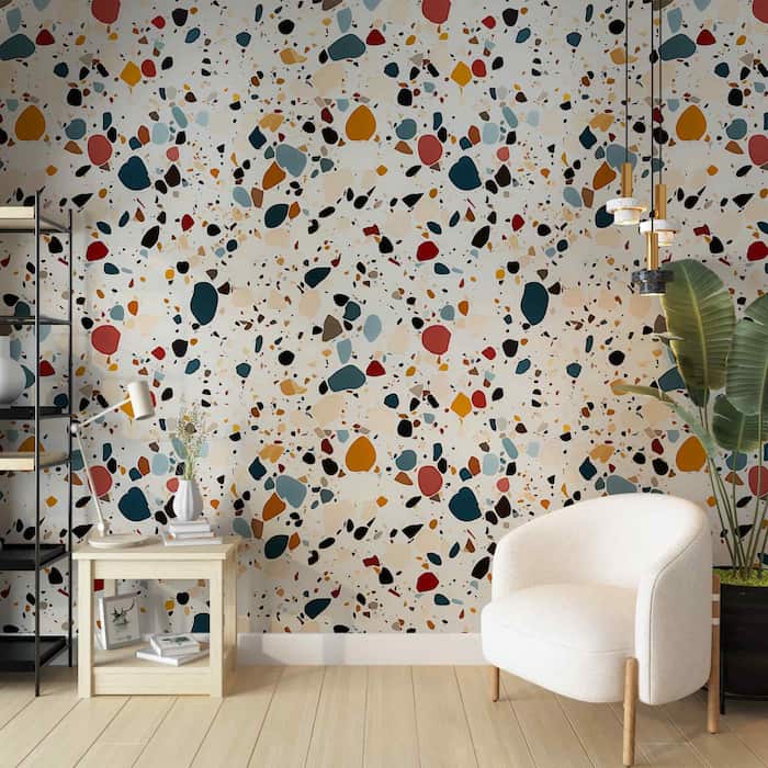 Colorful Terrazzo Wallpaper | Rainbow Mural YDT-02536
